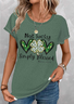 Casual Cotton Short Sleeve Round Neck T-Shirt