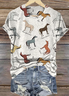 Crew Neck Animal Regular Fit Casual T-Shirt