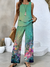 Floral jacket and trouser suit Two-piece
