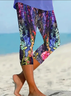 Women's Floral Spring Print Casual Leggings