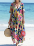 Cotton Casual Floral Dress With No Belt