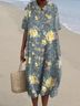 Casual Cotton Dress With No Belt