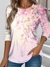 Jersey Crew Neck Loose Casual T-Shirt