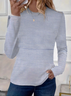 Women's Striped Spring Print Casual Round Neck Long Sleeve T-Shirt