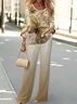 Women's Butterfly Spring Print Two Piece Suit