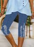 Women's Floral Spring Print Casual Leggings