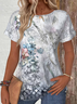 Casual Jersey Loose Multicolor Block T-Shirt