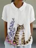 Animal Simple Loose Blouse