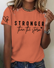 Stronger Than the storm Print T-Shirt