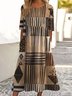 Geometric Casual Dress With No