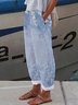 Boho Regular Fit Floral Cotton Pants