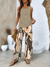 Women's Abstract Print Fashion Vest And Trousers Two-Piece Set