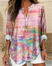 Abstract color contrast Print T-Shirt