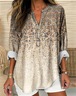 Abstract geometry Vintage Ethnic Print Blouse