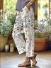 Women's Floral Print Spring Casual Pants