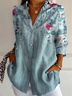 Flowers Vintage Print Blouse