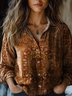 Women's Vintage Bohemian Floral Print Casual Shirt