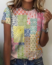 Women's Vintage Bohemian Floral Print Cotton T-Shirt