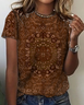 Women's Vintage Bohemian Floral Print Cotton T-Shirt