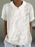 Women's Floral Print Spring Lapel Short Sleeve Shirt