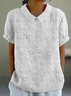 Women's Floral Print Spring Lapel Short Sleeve Shirt