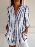 Casual Lapel Short Sleeve Printed Shirt