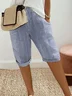 Women's  H-Line Straight Pants Daily Going Out Pants Blue Casual Printing Striped Summer Pants