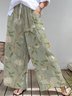 Simple Leaf Loose Pants