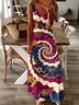 Vacation style butterfly printed suspender dress