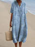 Regular Fit Cotton Casual Dress With No Belt
