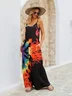 Ethnic Tie Dye Dress With No Belt