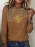 Crew Neck Regular Fit Geometric Casual T-Shirt