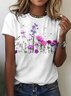 Casual Crew Neck Cotton T-Shirt