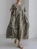 Casual Geometric Dress With No