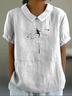 Simple Shawl Collar Blouse