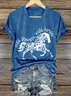 Regular Fit V Neck Casual T-Shirt