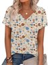 Cotton Casual Floral T-Shirt