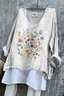 Casual Floral Cotton Regular Fit T-Shirt