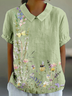 Loose Shawl Collar Casual T-Shirt