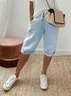 Women's  H-Line Straight Pants Daily Going Out Pants White Casual Printing Plain Summer Pants