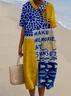 Casual Regular Fit 3D Printing Dress With No