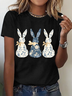 Easter Floral Bunny Cotton T-Shirt