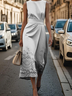 Elegant Regular Fit Crew Neck Dress With No