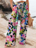 Women's  H-Line Baggy Pants Daily Going Out Pants As Picture Casual Printing Floral Spring/Fall Pants