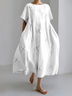 Casual Cotton Dress With No