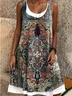Vacation Crew Neck Dress With No
