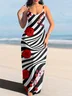 Regular Fit Spaghetti Casual Dress With No