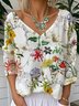 Tropical Casual Jersey Loose T-Shirt
