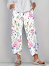 Women's Floral Spring Print Casual Pants