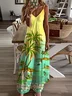 Coconut Tree Casual V Neck Regular Fit Dress With No Belt